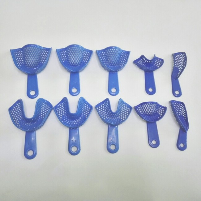 10Pcs/set Dental Autoclavable Impression Tray Dentist Lab Device Dental Material Instrument Equipment