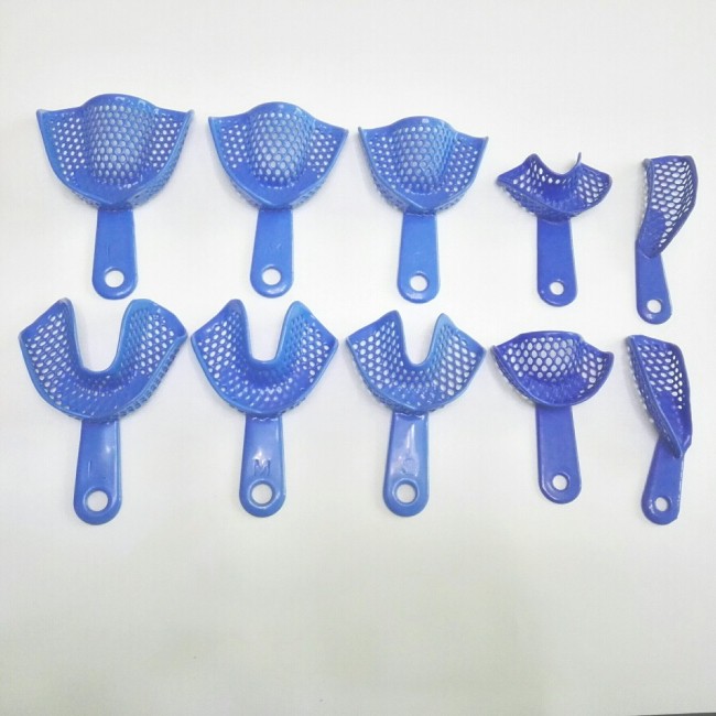 10Pcs/set Dental Autoclavable Impression Tray Dentist Lab Device Dental Material Instrument Equipment