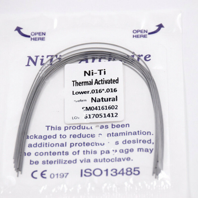 10Packs Dental Orthodontic Heat Thermal Activated Niti Natural Round/Rectangular  Arch Wires