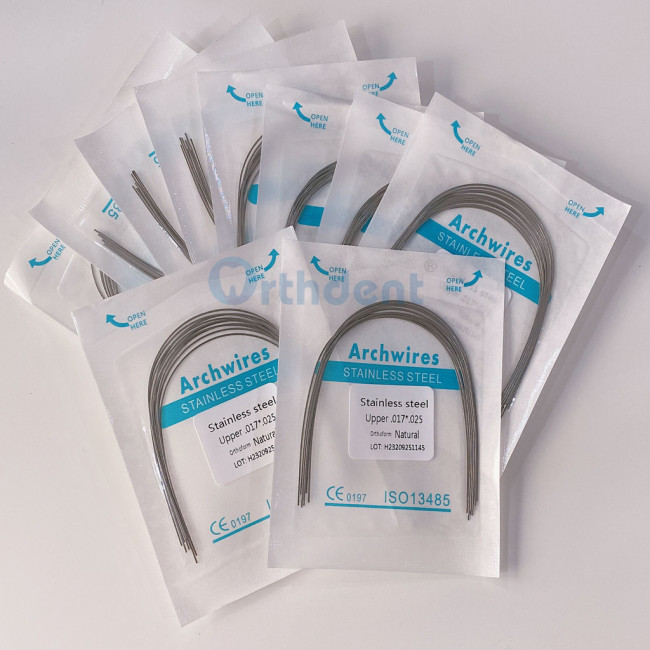 10 Packs Dental Orthodontic Rectangular Arch Wire Stainless Steel Natural Form Wire