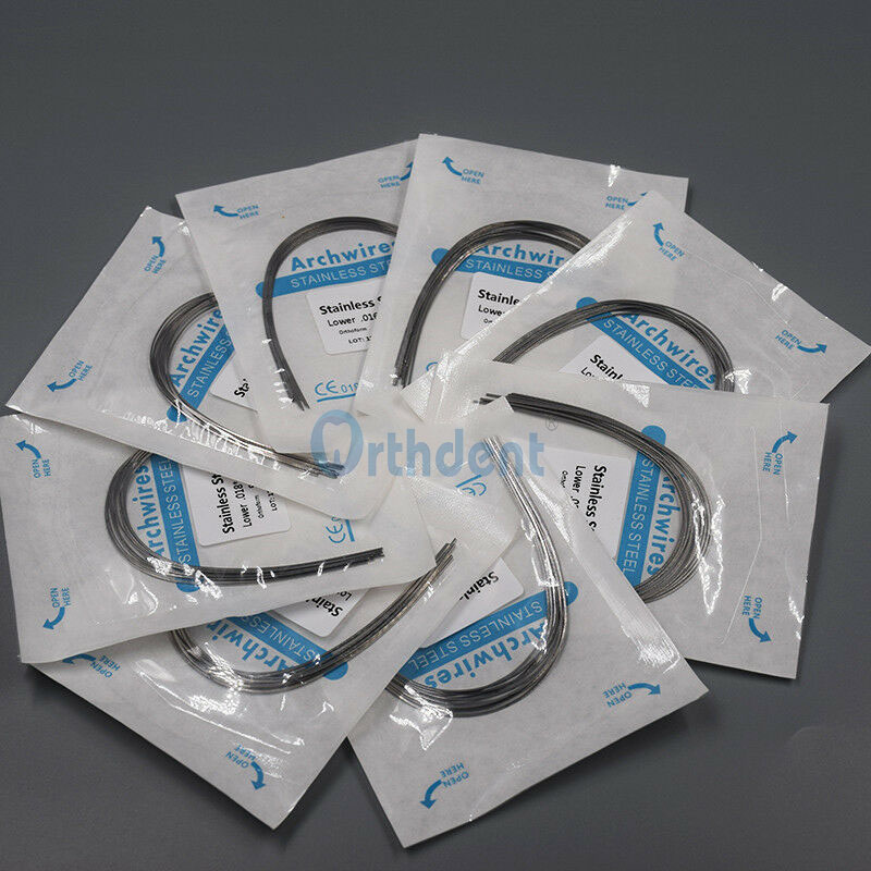 5 Pack Dental Arch Wires Orthodontic Stainless Steel Rectangular Ovoid Tooth U/L