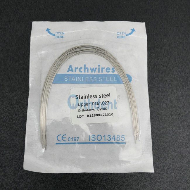 10 Packs Dental Orthodontic Stainless Steel Round/Rectangular Arch Wires Ovoid Form Upper/Lower