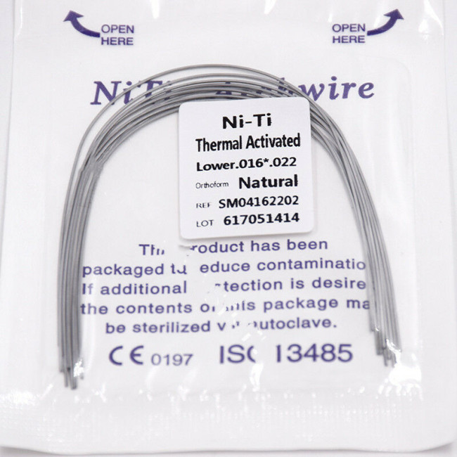 10Packs Dental Orthodontic Heat Thermal Activated Niti Natural Round/Rectangular  Arch Wires