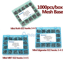1000 Pcs/Box Dental Braces Metal Brackets Split Welding Brace Bracket Mesh Base Mini Roth/MBT/Edgewise 022 Hooks 345