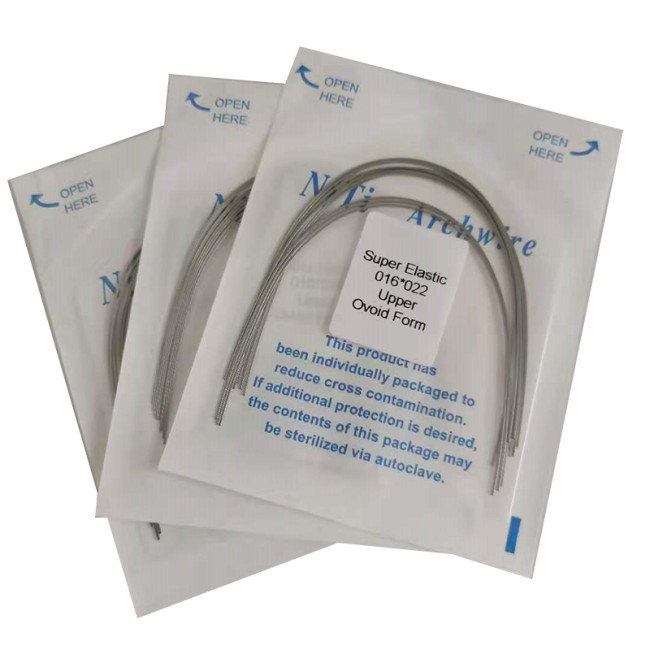10Packs Orthodontic Arch Wires Super Elastic Niti Round/Rectangular Arch Wires Ovoid Form Dental Archwire