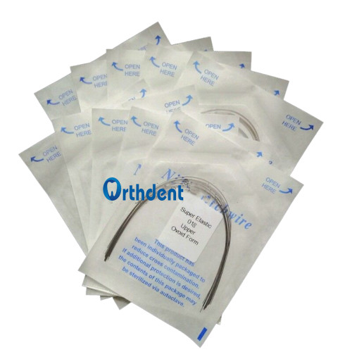 10Packs Orthodontic Arch Wires Super Elastic Niti Round/Rectangular Arch Wires Ovoid Form Dental Archwire