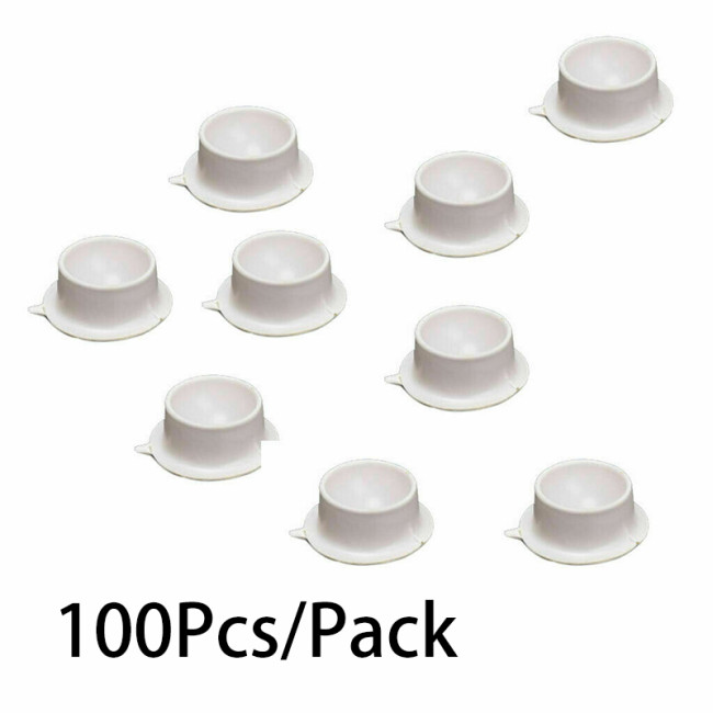 100Pcs/Pack Dental Disposable Dappen Dish Bowl Ring Holder Plastic Container Adhesive