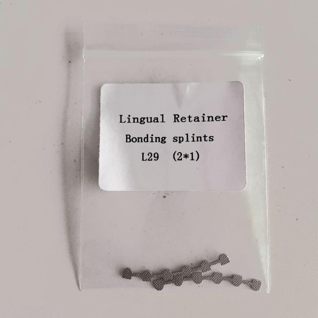 2Pcs/Pack Dental Orthodontic Lingual Retainer Bonding Splits 38#-47# Upper/29#-37# Lower