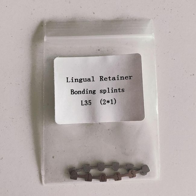 2Pcs/Pack Dental Orthodontic Lingual Retainer Bonding Splits 38#-47# Upper/29#-37# Lower