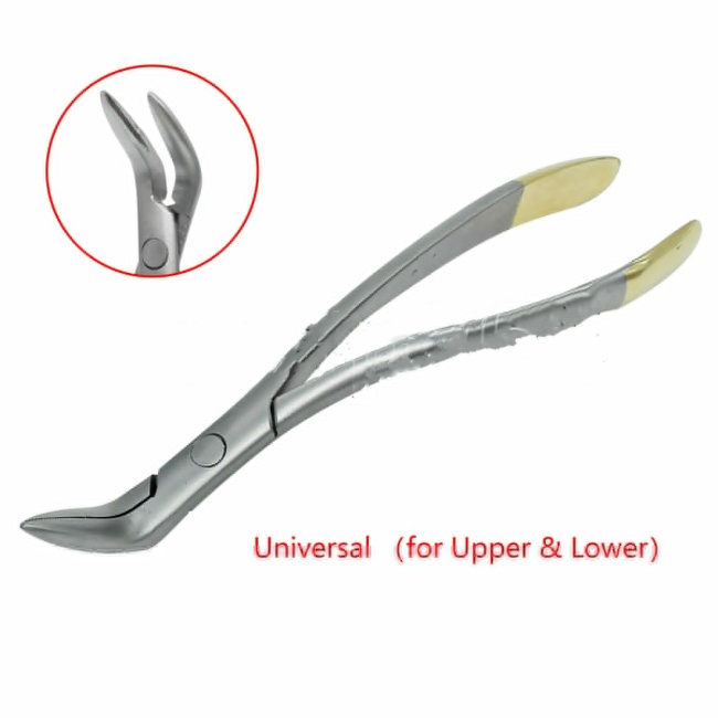 1pc Dental Tooth Extraction Forcep Tweezers Root Fragment Minimally Invasive Curved Maxillary Mandibular Tooth Pliers