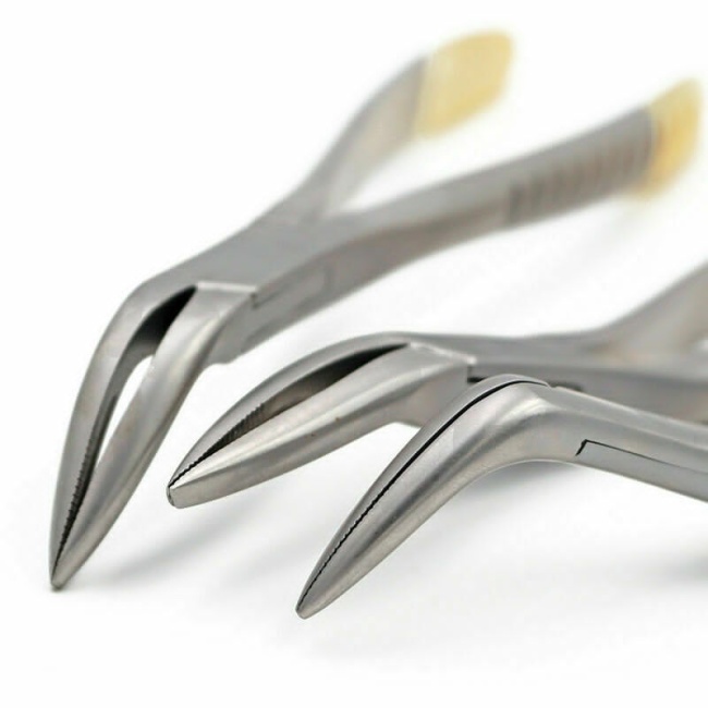 1pc Dental Tooth Extraction Forcep Tweezers Root Fragment Minimally Invasive Curved Maxillary Mandibular Tooth Pliers
