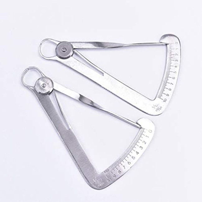 1Pcs Dental Crown Gauge Caliper Ruler Autoclavable 0-10mm Stainless Steel Measuring Tools For Metal/Wax Dentist Lab Instruments
