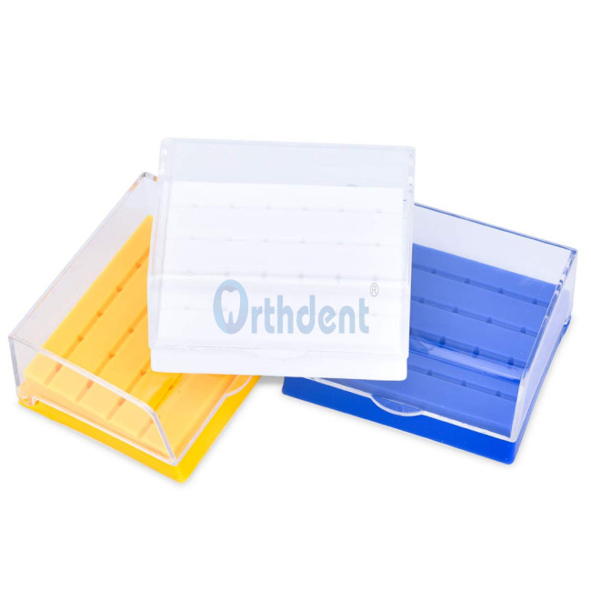 Dental Plastic Bur Holder Burs Block Case Box 24 Holes Burs for Dentist