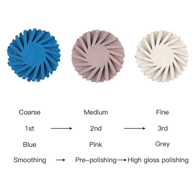 6 Pcs/Box Mixed Dental Composite Resin Polishing Disc Kit Spiral Brush Burs Rubber Diamond Polisher 2 orders