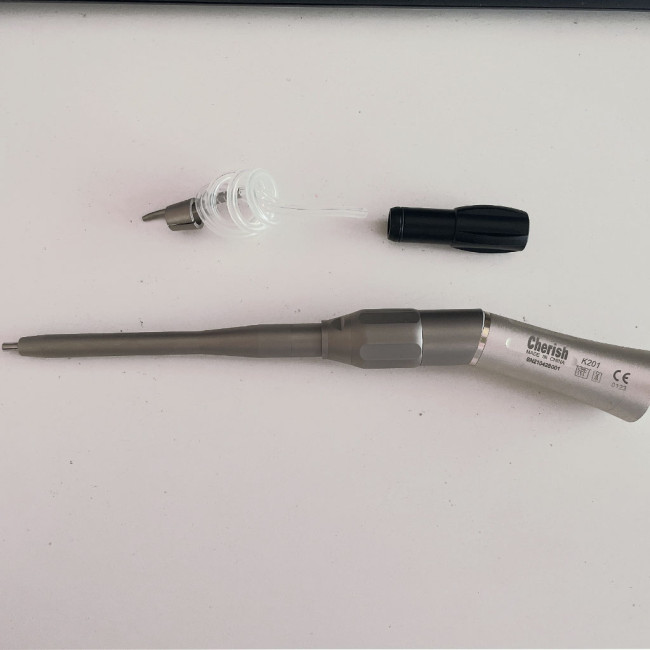 1Set Dental Handpiece Low Speed Air Turbine 20 Degree Angle Micro Surgery Surgical Straight Handpiece
