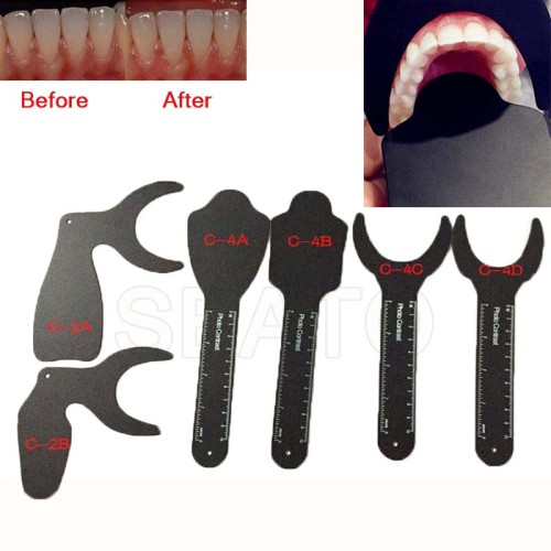 6Pcs/Set Dental Photo Image Contrast Black Background Board Autoclavable Intraoral Contraster Oral Cheek Plate Orthodontic Dentist Tools