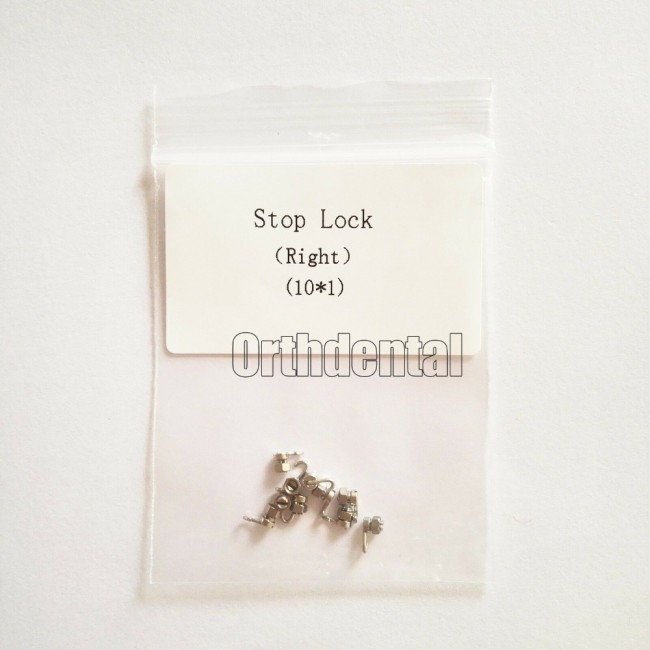 20Pcs Dental Orthodontic Removable Crimpable Hook Stop Locks Left + Right With Tool+Gold Tool