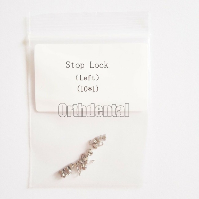 20Pcs Dental Orthodontic Removable Crimpable Hook Stop Locks Left + Right With Tool+Gold Tool