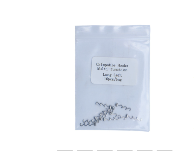 10 Crochets Chirurgicaux Orthodontiques – Type Left, Soudables Ou Crimpables, Longue Version