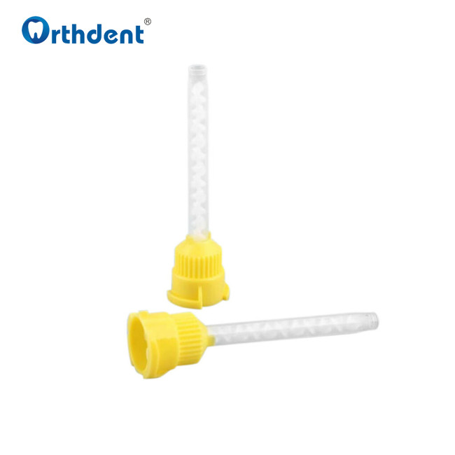 50Pcs/Set 1:1 Dental Impression Mixing Syringe Mixing Head Disposable Silicone Rubber Mixing Tips