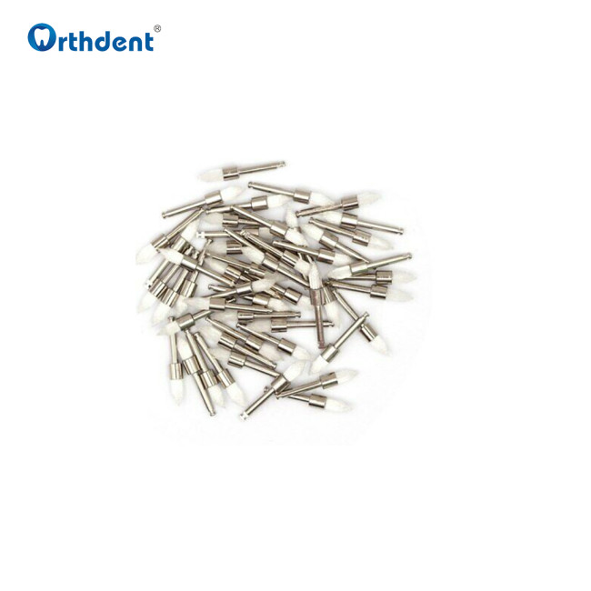 100 Pcs/Box Dental Nylon Polishing Brush Color Pointed Head Dentistry Brushes for Contra Angle Dentist materials