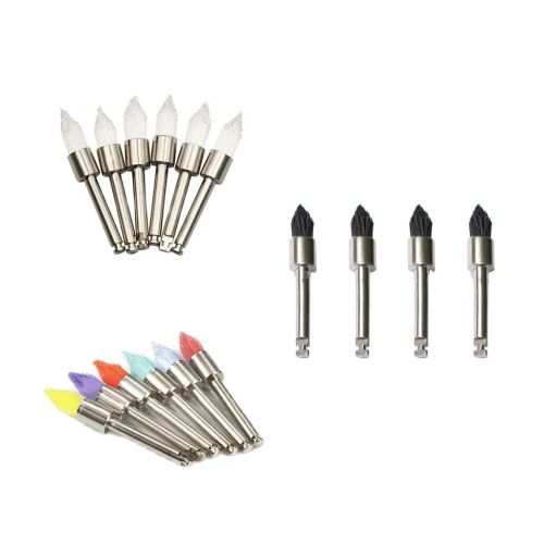 100 Pcs/Box Dental Nylon Polishing Brush Color Pointed Head Dentistry Brushes for Contra Angle Dentist materials
