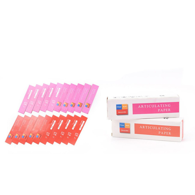 1Box Dental Articulating Paper Orthodontics Strips Whitening Teeth Clear Soft Accurate Red/Blue