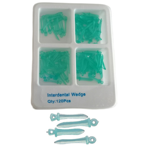 120Pcs/Kit Dental Wedges Matrix Matrices Plastic Interdental Large/Middle/Small/X-Small Four Size Dental Lab Equipment