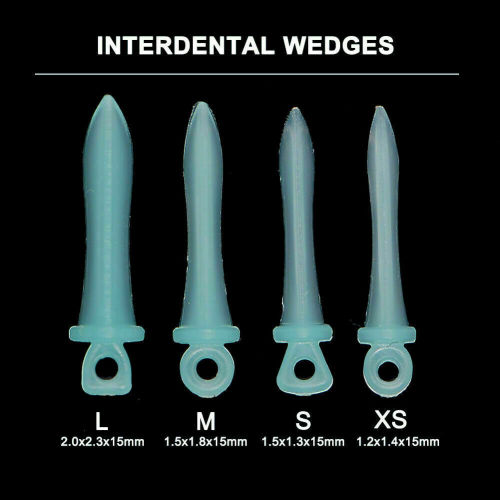 120Pcs/Kit Dental Wedges Matrix Matrices Plastic Interdental Large/Middle/Small/X-Small Four Size Dental Lab Equipment