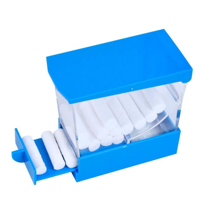 Orthdent Dental Cotton Roll Dispenser Holder Drawer Type Storage Box Hemostasis Cotton Dispensing Box Yellow/Blue Dental Cabinet