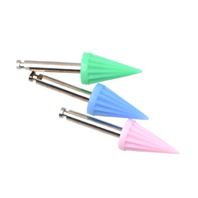 100 Pcs/Box Dental Polishing Brush Dentistry Silicone Rubber Polisher Cup Umbrella Dentist Materials Mixed Type Color