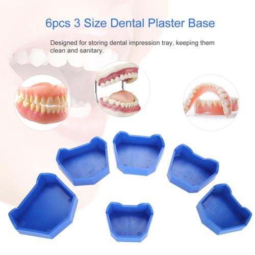 Orthdent 6Pcs/set Dental Model Base Set Mold Plaster Base Denture Tray Dental Lab Former Base Kit Oral Therapy Equipments & Accessories