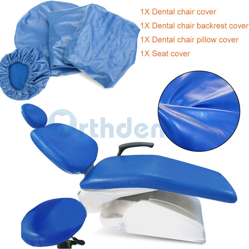 4Pcs/Set Dental Chair Cover Unit PU Leather Seat Elastic Waterproof Protective Protector Dental Equipments Dentist Chair Tools