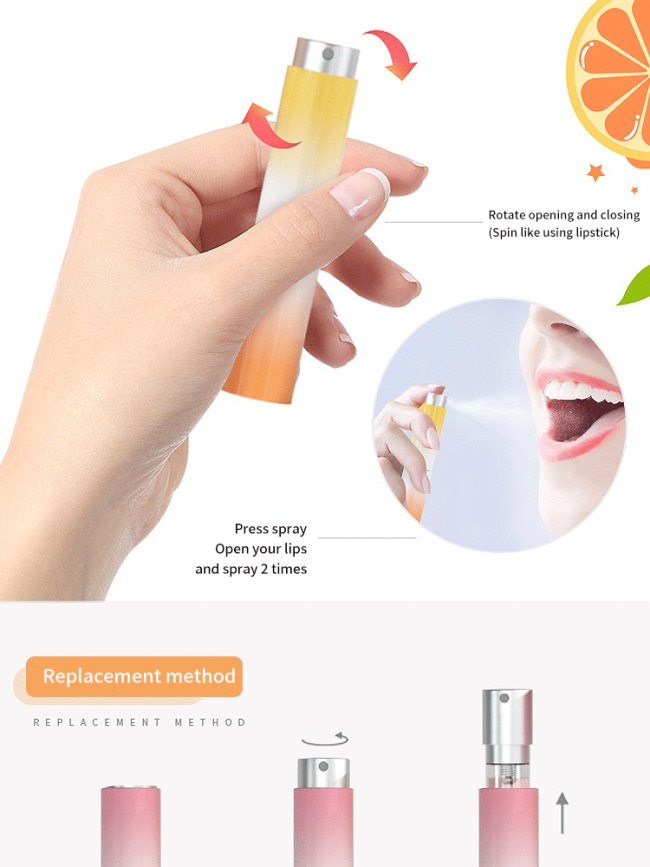 3Pcs/Set Fruity Breath Refreshing Spray PortableFreshener Oral Odor Halitosis Treatment Liquid Mouth Dental Therapy Equipments
