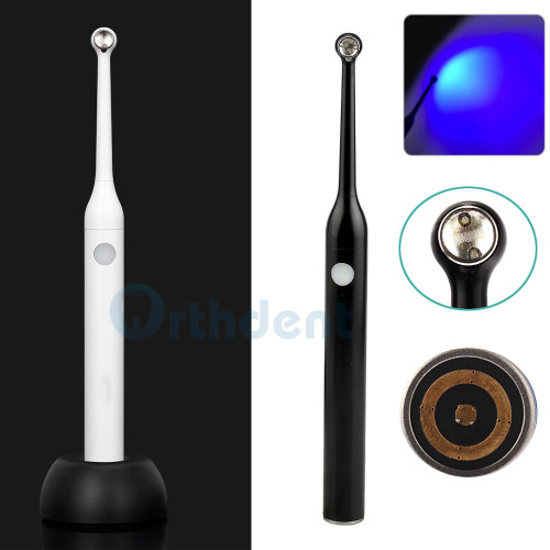 1Set Dental High Power Wide Spectrum LED Curing Light Intensity 2300mW/cm2  Black White Dental Material Oral Therapy Equipments