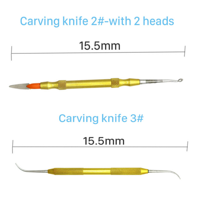 1Pcs Dental Lab Carve Knife Handle Wax Plaster Carving Tools Stainless Steel 8 Sizes to Choose