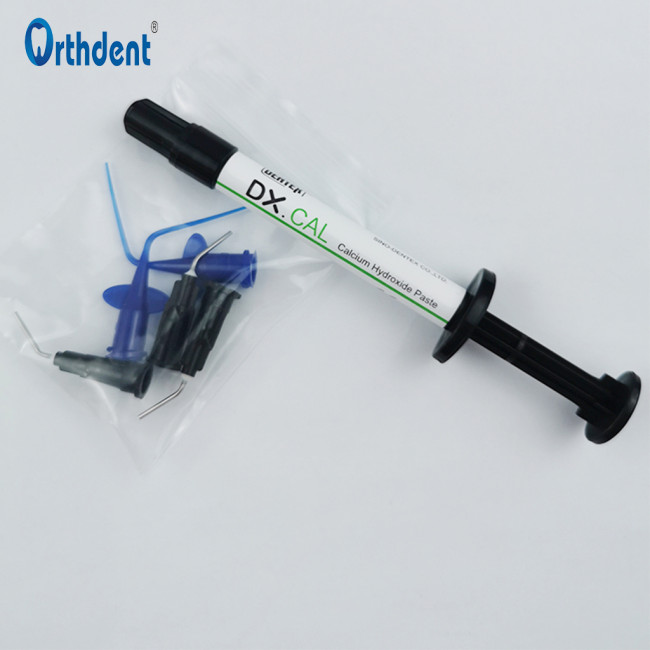 Ortrhdent 1Pcs/Bag DENTEX Dental Calcium Hydroxide Paste 2g/Syringe Indirect Pulp Capping Dentistry Restorative Tooth Materials