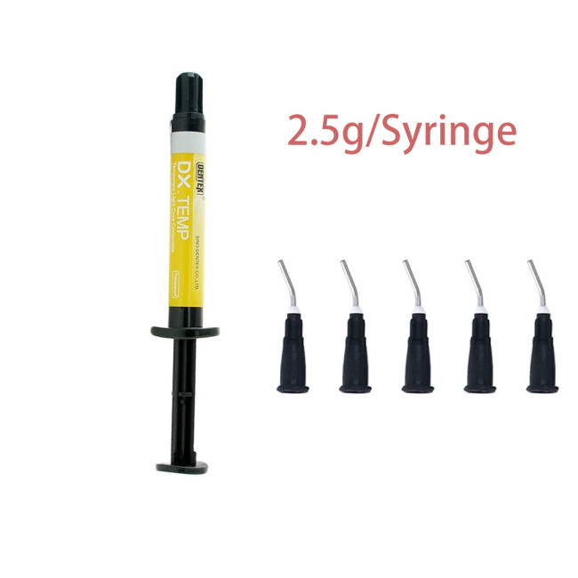 1 Pcs DENTEX Dental Light Cure Composite Resin Filling Temporary Curing Shade Syringes Dentistry Lab Orthodontic Teeth Materials