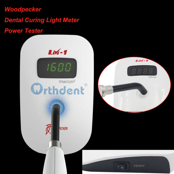 Orthdent 1Set LED Dental Curing Light Meter Power Tester Woodpecker LM-1 3500mw/cm2 Testing Halogen Dentistry Lab Equipment