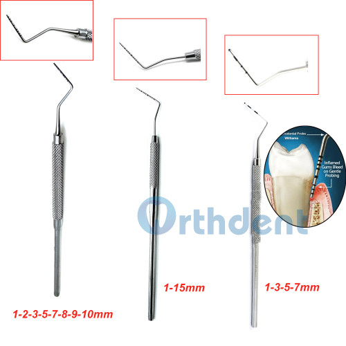 1Pcs Dental Periodontal Probes Pocket Tooth Examination Depth Measuring Scaler Cleaning Tools Dentistry Lab Endodontic Materials