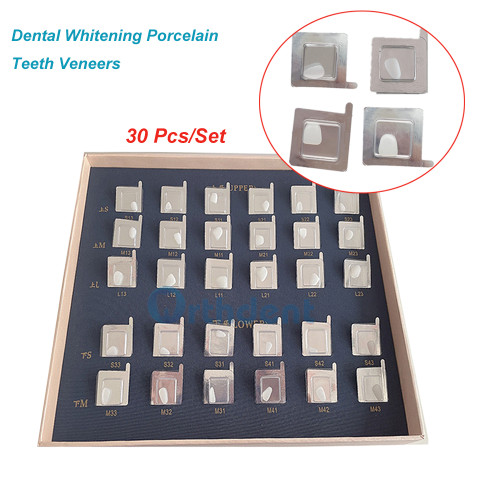30Pcs/Set Dental Composite Porcelain Veneers Upper Lower Ultra thin Whitening Crown Teeth Anterior Dentist Restoration Materials