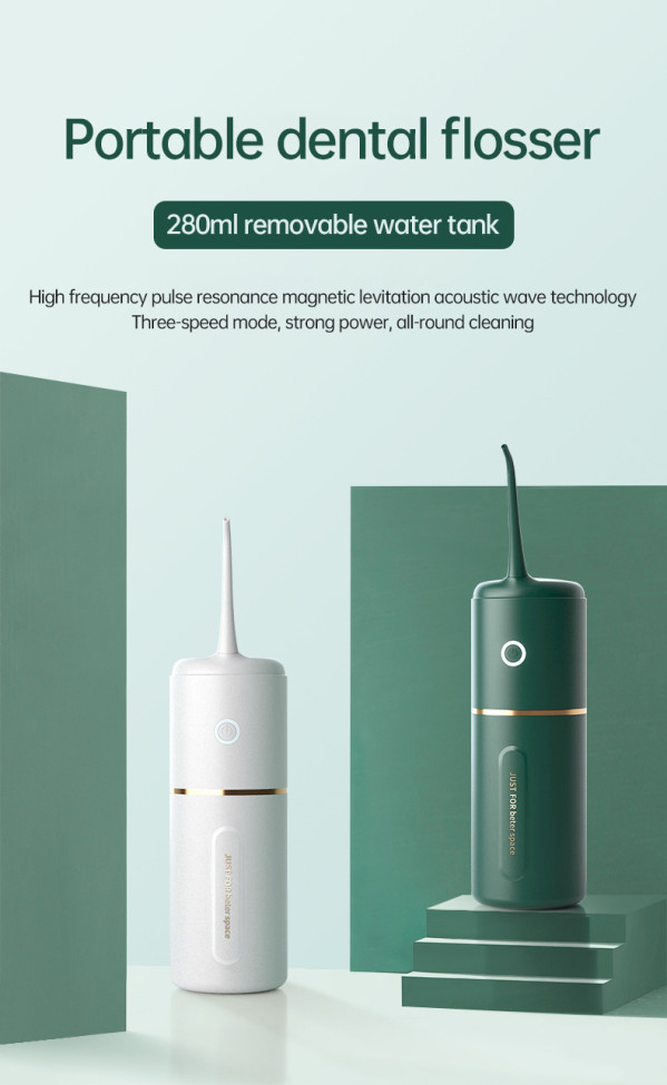 USB Portable Oral Irrigator Water Flossers for Teeth 280ML Household Rechargeable 3 Modes Waterproof Dentistry Tooth Cleaning