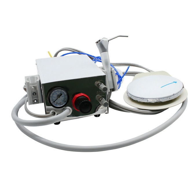 Orthdent 1Set Portable Dental Turbine Unit 3 Way Syringe Spray 2/4 Holes Air Control Foot Switch Dentistry Lab Tools Equipments