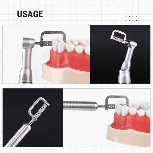 Dental Interproximal Enamel Gauge Measure Tooth Gap 4:1Contra Angle Handpiece Reciprocating IPR System Dentist Orthodontic Treatment Tools