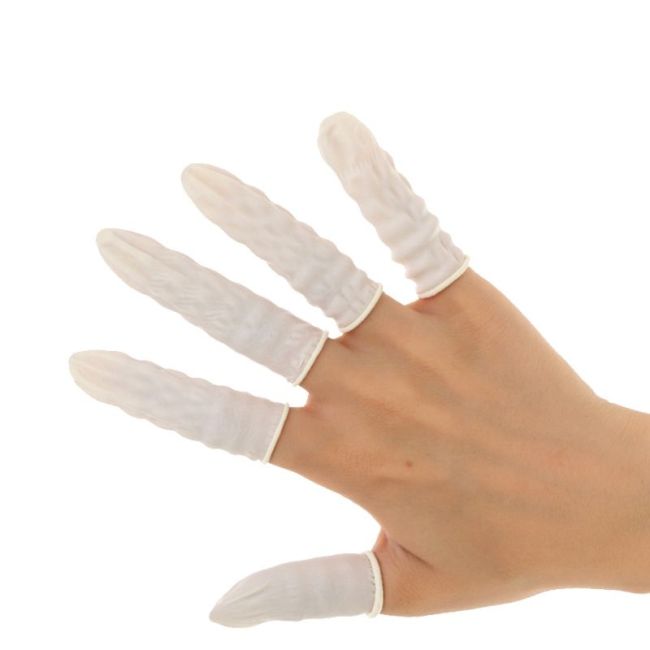 1000Pcs/Bag Dental Disposable Latex Rubber Finger Cots Anti-static Fingertips Gloves Non-slip Protector Dentistry Lab Materials