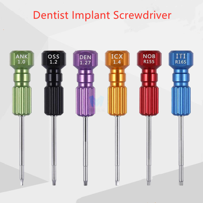 6 Pcs/Set Dentist Screwdriver Dental Orthodontic Matching Tools Micro Screw Driver Dentistry Implants Drilling Tool Instrumeents