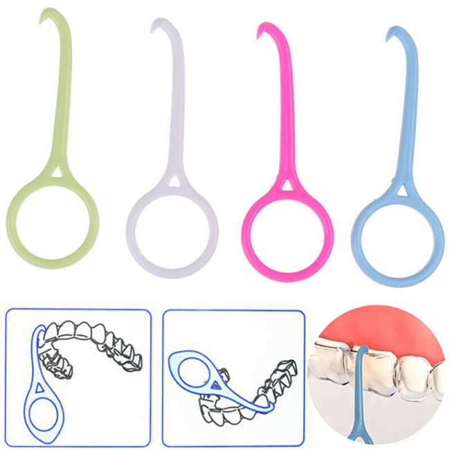 7Pcs/Set Dental Clear Aligner Remove Invisible Braces Extractor Retainer Take Off Plastic Hook Dentistry Lab Oral Care Orthodontic Tools