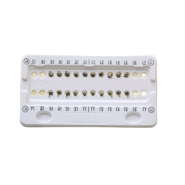 200Pcs/10Packs Dental Metal Brackets Braces Split Mesh Base Mini Roth/MBT 0.022 Slot Hooks 3-4-5 Dentistry Lab Orthodontic Material