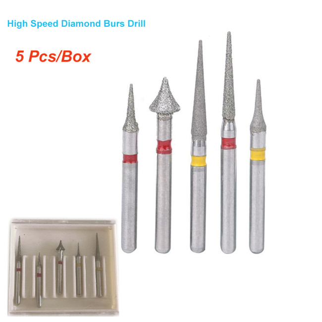 5 Pcs/Box Dental High Speed Diamond Burs Drill Interproximal Enamel Reduction Grinding Polishing Dentistry Lab Orthodontic Tools