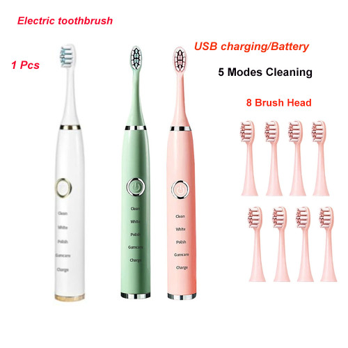 Orthdent Sonic Electric Toothbrush Tooth Brushes 5 Modes Rechargeable IPX6 Waterproof USB/Battery Oral Cleaning Tools Teeth Whitening